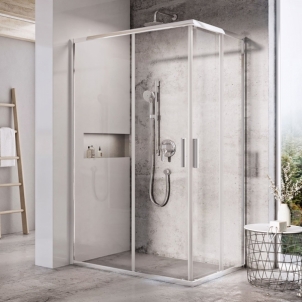 Stačiakampės dušo kabinos sienelė Ravak Blix Slim, BLSRV2K-100, blizgi+stiklas Transparent Shower wall