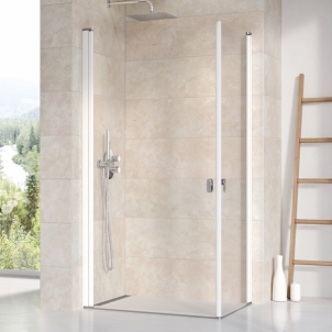 Stačiakampės dušo kabinos sienelė Ravak Chrome, CRV1-90, balta+stiklas Transparent Dušo sienelės, durys