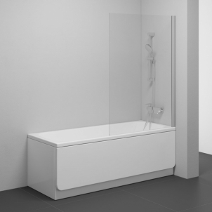 Stacionari vonios sienelė Ravak Pivot, PVS1 80 satinas+stiklas Transparent Dušas sienas