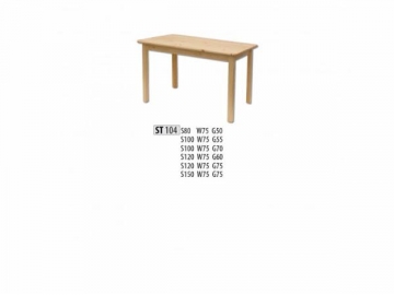 Stalas ST104 (100x75x55 cm) Mediniai valgomojo stalai