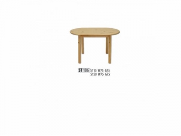 Stalas ST106 115 cm Mediniai valgomojo stalai