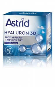 Stiprinamasis naktinis kremas Astrid Anti-Wrinkle Hyaluron 3D 50 ml 