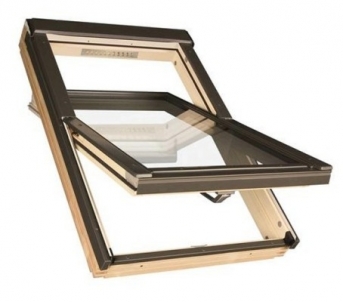 Roof windows FAKRO FTS-V with glass U2, 78x140  cm, pine wood