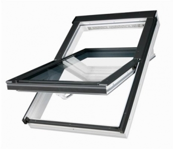 Lūka FAKRO PTP-V ar stiklu U3 un ventilācija, 66x98 cm, PVC, balts