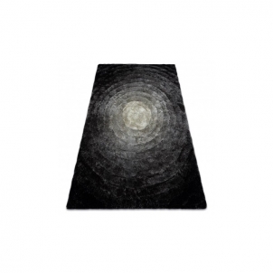 Struktūrinis juodos spalvos kilimas FLIM | 160x220 cm 
