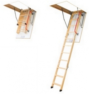 Folding section loft ladders FAKRO LWK KOMFORT 60x100x280 3 section