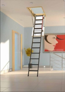 3 - section metal loft ladder FAKRO LML 70x130x280