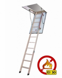 Fire-Resistant loft ladder FAKRO LWF (EI2: 30 min). 70x120x280 Stairs