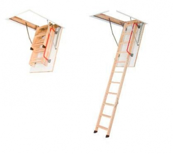 3-section folden wooden loft ladder FAKRO LWZ 70x130x305 cm Stairs