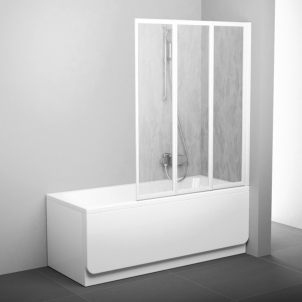 Sulankstoma vonios sienelė Ravak, VS3 100, balta+plastikas Rain Shower wall