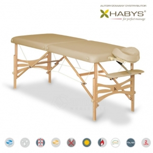 Sulankstomas masažo stalas HABYS Panda Soft Touch Beige Masāžas mēbeles