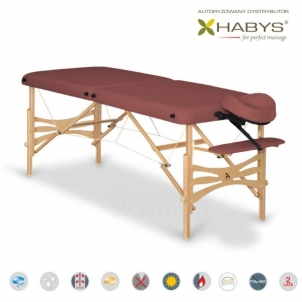 Sulankstomas masažo stalas HABYS Panda Soft Touch Burgundy Massage furniture