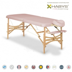 Sulankstomas masažo stalas HABYS Panda Soft Touch Light Pink Massage furniture
