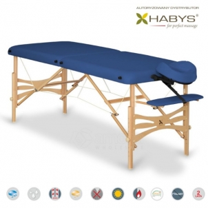 Sulankstomas masažo stalas HABYS Panda Vinyl Flex Navy Blue Masāžas mēbeles