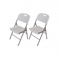 Sulankstomos kėdės, 2 vnt, baltos Iepazīšanās mēbeles