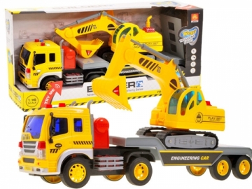 Sunkvežimis su priekaba ir ekskavatoriumi Toys for boys