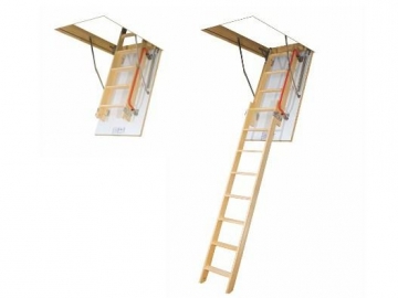 Дважды раздел чердак лестница с скользящим нижней части FAKRO LDK  70x130x305 (деревянные лестницы) Лестницы