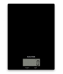 Svarstyklės Salter 1170 BKDR Ultra Slim Glass Digital Kitchen Scale - Black