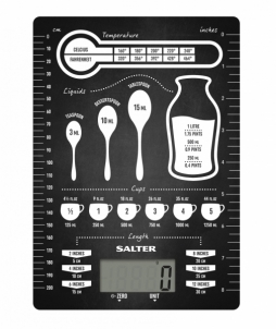 Svarstyklės Salter 1171 CNDR Conversions Digital Kitchen Scales - Black