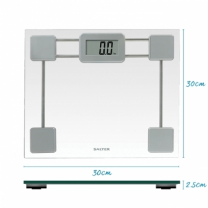 Svarstyklės Salter 9081 SV3R Toughened Glass Compact Electronic Bathroom Scale
