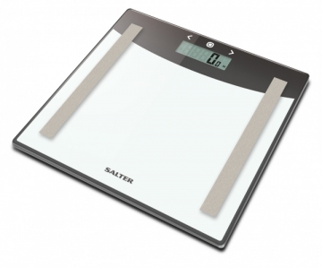 Svarstyklės Salter 9137 SVWH3R Silver White Glass Analyser Scale Ķermeņa un virtuves svari