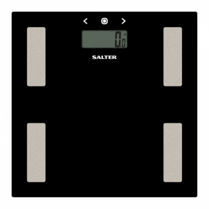 Svarstyklės Salter 9150 BK3R Black Glass Analyser Bathroom Scales