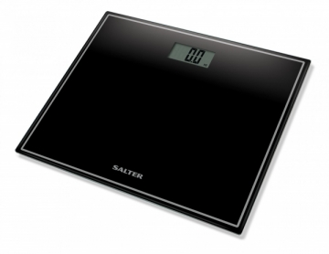 Svarstyklės Salter 9207 BK3R Compact Glass Electronic Bathroom Scale - Black 