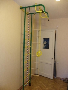 Švediška gimnastikos sienelė Pioner-1, žalia/geltona