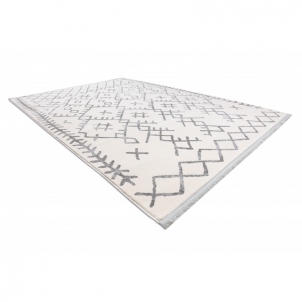 Šviesus kilimas su pilkais raštais REBEC | 160x220 cm 