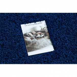 Tamsiai mėlynas ilgo plauko kilimas SOFFI | 80x300 cm 