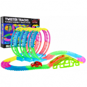 Tamsoje šviečianti trasa - Twister Tracks, 145 elementai
