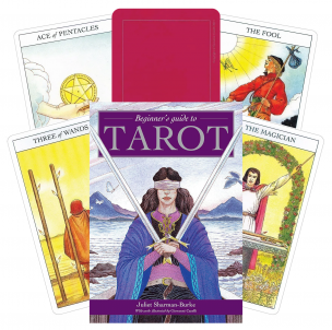 Taro kortos ir knyga Beginners Guide To Tarot