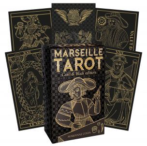 Taro kortos Marseille aukso ir juodos sp. leidimas Lo Scarabeo 