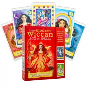 Taro kortos The modern wiccan box of spells cards burtų kortos Schiffer Publishing 