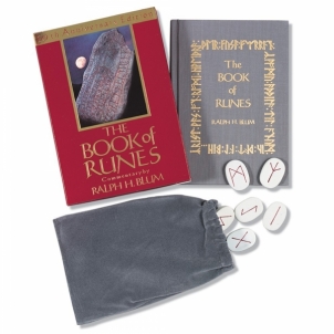 The Book of Runes rinkinys (Jubilieninis leidimas) Žaidimų kauliukai, runos, švytuoklės