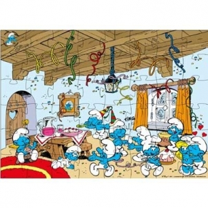 Dėlionė The Smurfs Home Puzzle - 48 dalys