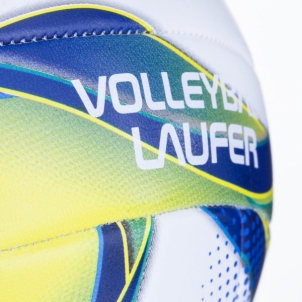 Tinklinio kamuolys Laufer balta/mėlyna/geltona