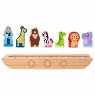 Tooky Toy medinė Nojaus arka su gyvūnais