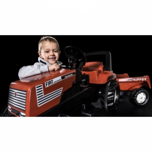 Traktorius Rolly Toys su pedalais ir priekaba Farmtrac Fiat Centenario