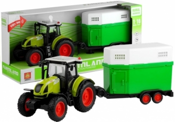 Traktorius su gyvulių gabenimo priekaba Rotaļlietas zēniem