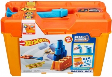 Mattel Hot Wheels trasos rinkinys triukams TRACK BUILDER BARREL BOX STUNT BIN GCF91 Automobilių lenktynių trasos vaikams