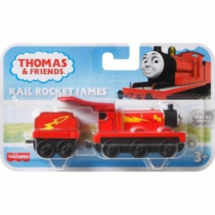 Žaislinis traukinys Thomas & Friends Rail Rocket James Train Engine GHK70 / GCK94 MATTEL Geležinkelis vaikams