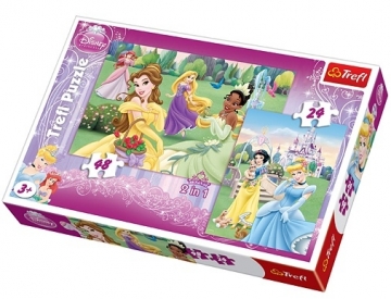 TREFL 34103 Puzzle Princesės 24 + 48 detalės