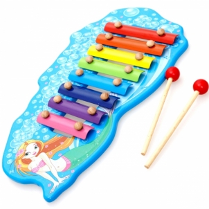 Undinėlės formos ksilofonas Muzikālā rotaļlietas