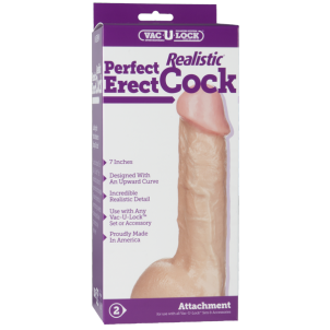 Vac-U-Lock perfect realistic erect cock Realistiški falo imitatoriai