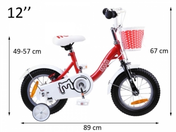 Vaikiškas dviratis "Royal Baby Girls Chipmunk MM 12", raudonas