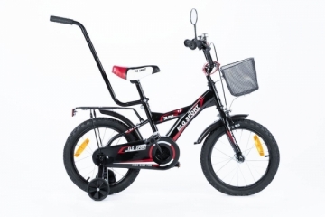 Vaikiškas dviratis BMX 12", juodas-raudonas