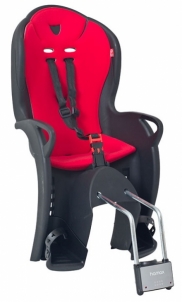 Vaikiška kėdutė Hamax Kiss prie rėmo black/red Bērnu krēsliņiem divriteņiem