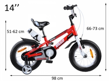 Vaikiškas dviratis "Royal Baby Space no.1 14", raudonas