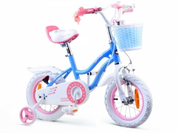 Vaikiškas dviratis Royal Baby Star Girl mėlynas